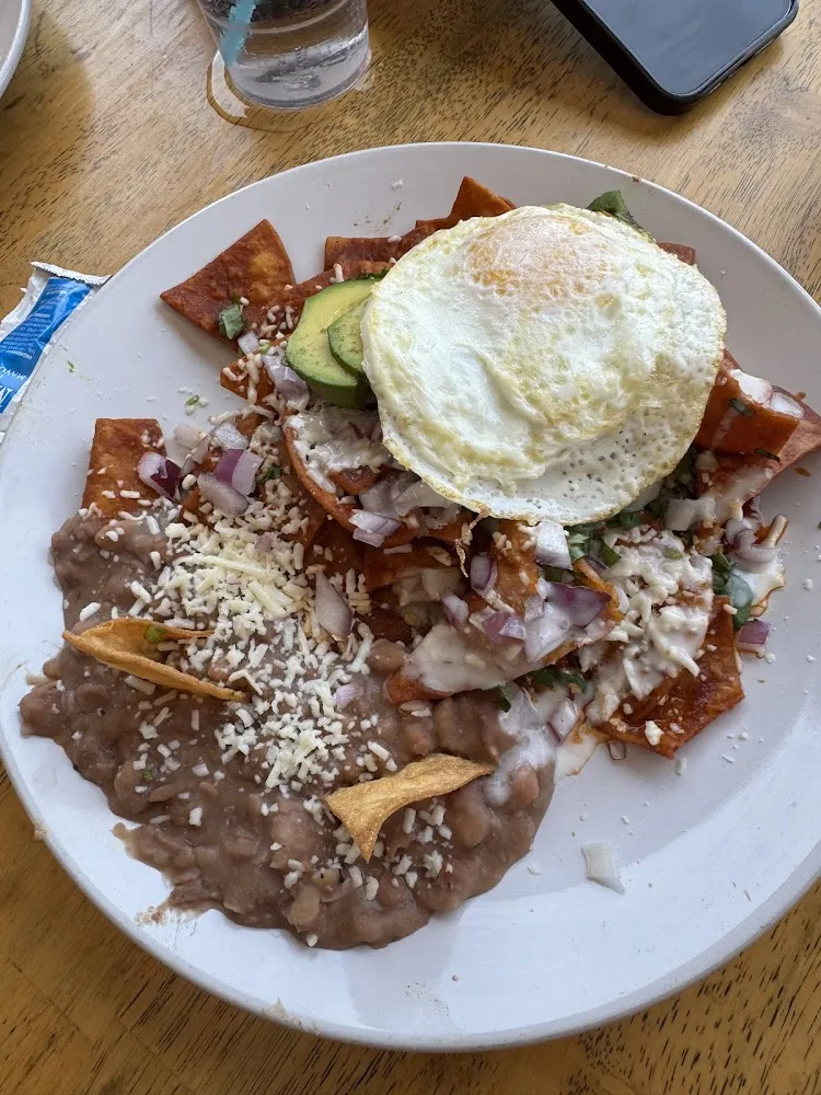 Chilaquiles with Red Sauce and Green Sauce